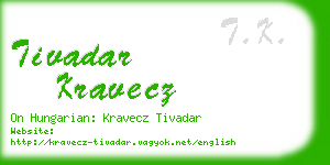 tivadar kravecz business card